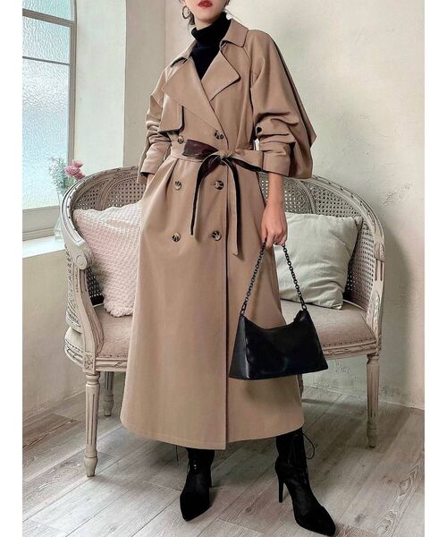 RESEXXY（リゼクシー）の「ケープレイヤードトレンチコート（トレンチコート・レディース・ベージュ/ブラウン/アイボリー・FREE）」の16枚目の写真