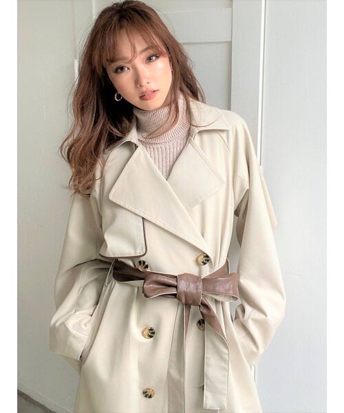 RESEXXY（リゼクシー）の「ケープレイヤードトレンチコート（トレンチコート・レディース・ベージュ/ブラウン/アイボリー・FREE）」の21枚目の写真