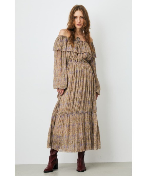 FITTED VELOUR ロングドレス Moussy ワンピース #ドロシー#ロング