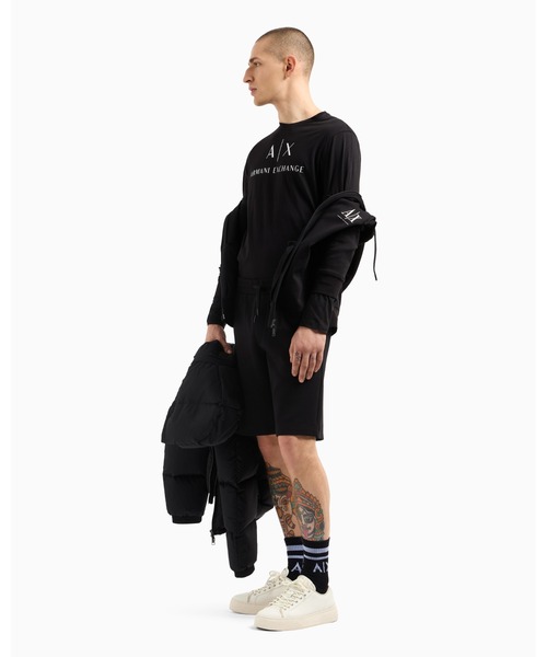 ARMANI EXCHANGE - 古着 ARMANI EXCHANGE アルマーニエクスチェンジ 長袖 モックネック カットソー L ブラック レディース ARMANI EXCHANGE - 古着 ARMANI EXCHANGE アルマーニ