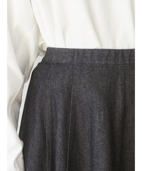 Green　Parks（グリーンパークス）の「・novem 9 デニムハギフレアスカート＊（スカート・レディース・ブラック/インディゴブルー・FREE）」の7枚目の写真