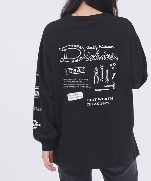 Dickies/ディッキーズ ロゴプリント長袖カットソー（Tシャツ