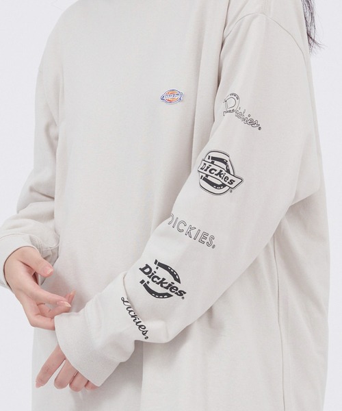 Dickies（ディッキーズ）の「Dickies/ディッキーズ ロゴプリント長袖カットソー（Tシャツ/カットソー・レディース・グレー/ブラック/ホワイト/グリーン・L/M）」の20枚目の写真