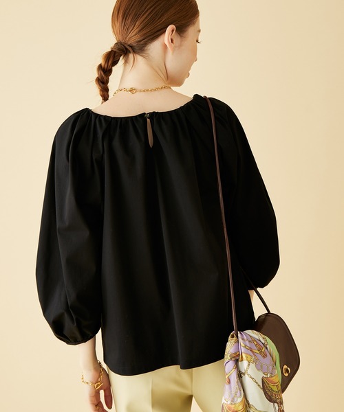 MADEMOISELLE ROPE'（マドモアゼル ロペ）の「<春まで使える>ボリュームスリーブプルオーバー（Tシャツ/カットソー・レディース・ブラック/ホワイト/ダークブラウン・38）」の22枚目の写真