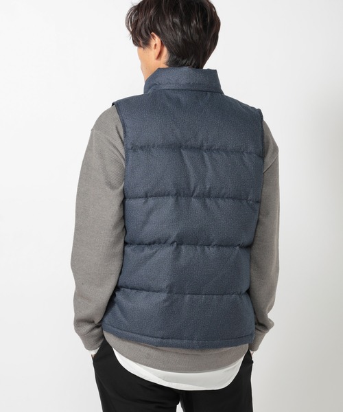 UNION STATION（ユニオンステーション）の「【SORONA/ソロナ】フロッキープリント機能中綿ダウンベスト<フード着脱可能/2WAY仕様>（ダウンベスト・メンズ・ブラック/ネイビー・LL/M/L）」の22枚目の写真