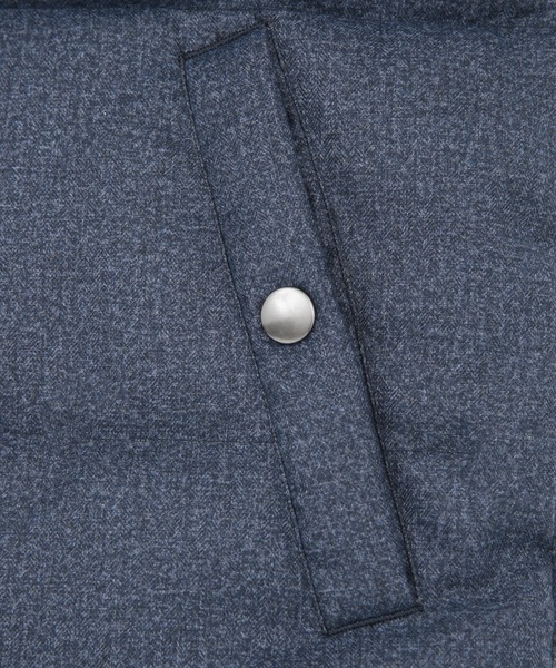 UNION STATION（ユニオンステーション）の「【SORONA/ソロナ】フロッキープリント機能中綿ダウンベスト<フード着脱可能/2WAY仕様>（ダウンベスト・メンズ・ブラック/ネイビー・LL/M/L）」の17枚目の写真