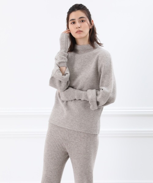 YVON（イヴォン）の「《YVON》ホールガーメント(R)ハイネックニット（ニット/セーター・レディース・ブラウン/モカ・9号）」の5枚目の写真