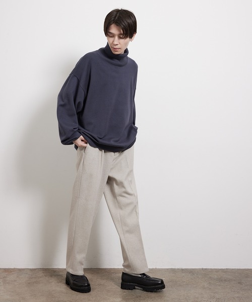 JUNRED（ジュンレッド）の「オーバーサイズタートルニット（ニット/セーター・メンズ・ブラック/ダークブラウン/ライトグレー/チャコールグレー・S/M/L）」の19枚目の写真