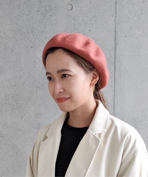 Per sist ence（パーシエンス）の「ウールライクメルトン ベレー帽（ハンチング/ベレー帽・レディース・ブラック/ベージュ/グレー/オレンジ/アイボリー・FREE）」の18枚目の写真