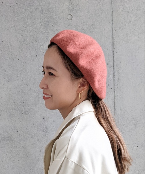 Per sist ence（パーシエンス）の「ウールライクメルトン ベレー帽（ハンチング/ベレー帽・レディース・ブラック/ベージュ/グレー/オレンジ/アイボリー・FREE）」の19枚目の写真