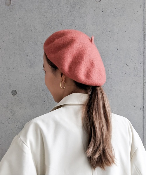 Per sist ence（パーシエンス）の「ウールライクメルトン ベレー帽（ハンチング/ベレー帽・レディース・ブラック/ベージュ/グレー/オレンジ/アイボリー・FREE）」の21枚目の写真