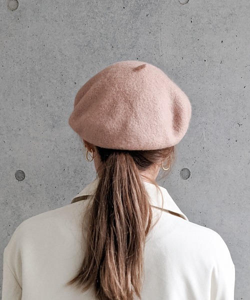 Per sist ence（パーシエンス）の「ウールライクメルトン ベレー帽（ハンチング/ベレー帽・レディース・ブラック/ベージュ/グレー/オレンジ/アイボリー・FREE）」の15枚目の写真