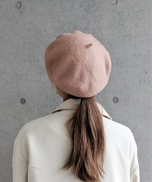 Per sist ence（パーシエンス）の「ウールライクメルトン ベレー帽（ハンチング/ベレー帽・レディース・ブラック/ベージュ/グレー/オレンジ/アイボリー・FREE）」の16枚目の写真