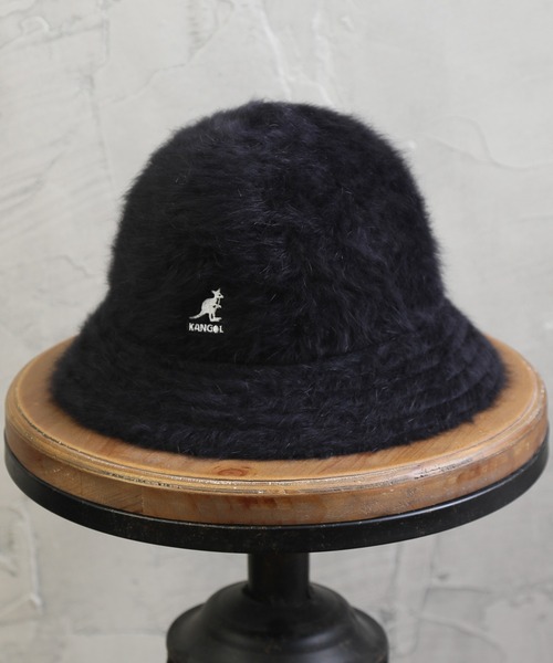 KANGOL（カンゴール）の「【KANGOL/カンゴール】 ワンポイントロゴ ファー ベルハット（ハット・メンズ・アイボリー/ブラック・L/M）」の7枚目の写真