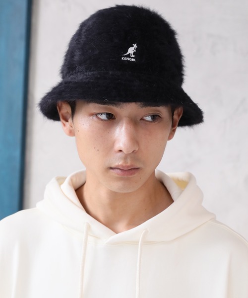 KANGOL（カンゴール）の「【KANGOL/カンゴール】 ワンポイントロゴ ファー ベルハット（ハット・メンズ・アイボリー/ブラック・L/M）」の4枚目の写真