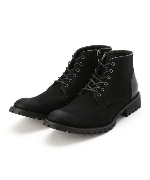 HIDEAWAYS NICOLE（ハイダウェイニコル）の「ファブリックブーツ（ブーツ・メンズ・チャコールグレー/ブラック/ベージュ/ネイビー・25.5cm/27.5cm/26.5cm）」の2枚目の写真