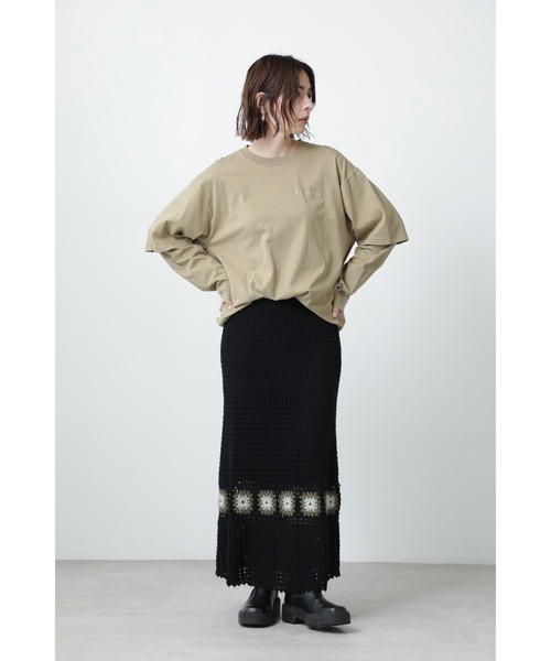 ROSE BUD（ローズバッド）の「クロシェスカート（スカート・レディース・ブラック/ブルー・ONE SIZE）」の8枚目の写真