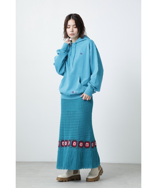 ROSE BUD（ローズバッド）の「クロシェスカート（スカート・レディース・ブラック/ブルー・ONE SIZE）」の4枚目の写真