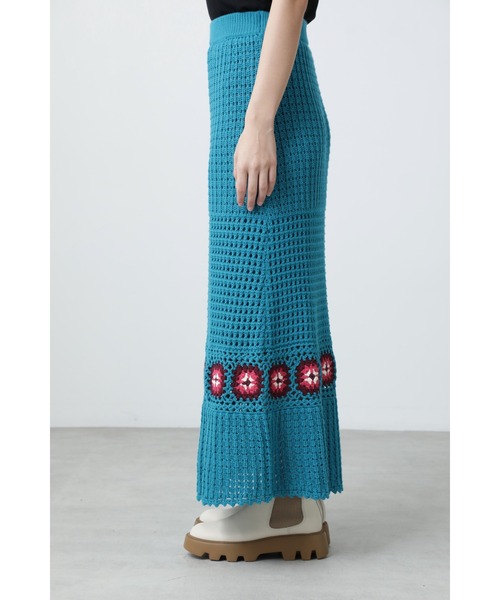 ROSE BUD（ローズバッド）の「クロシェスカート（スカート・レディース・ブラック/ブルー・ONE SIZE）」の7枚目の写真