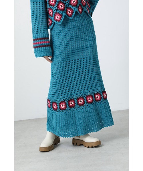 ROSE BUD（ローズバッド）の「クロシェスカート（スカート・レディース・ブラック/ブルー・ONE SIZE）」の16枚目の写真