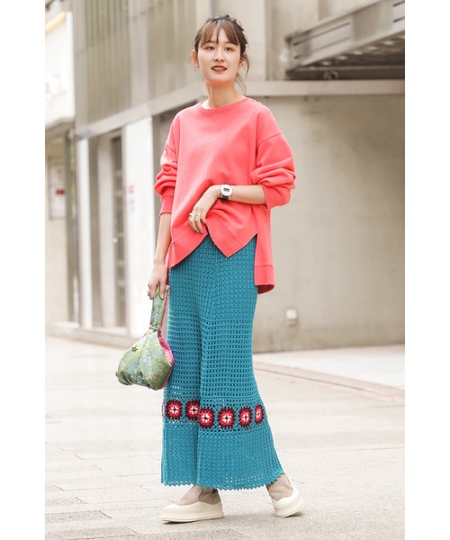 ROSE BUD（ローズバッド）の「クロシェスカート（スカート・レディース・ブラック/ブルー・ONE SIZE）」の15枚目の写真