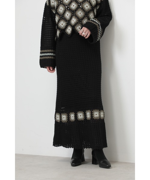 ROSE BUD（ローズバッド）の「クロシェスカート（スカート・レディース・ブラック/ブルー・ONE SIZE）」の18枚目の写真