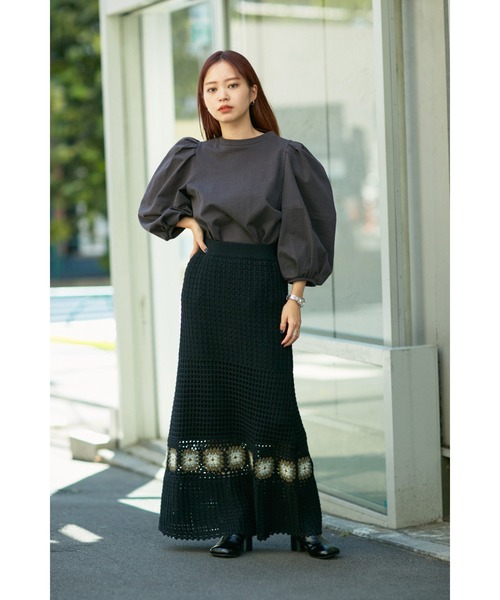 ROSE BUD（ローズバッド）の「クロシェスカート（スカート・レディース・ブラック/ブルー・ONE SIZE）」の17枚目の写真