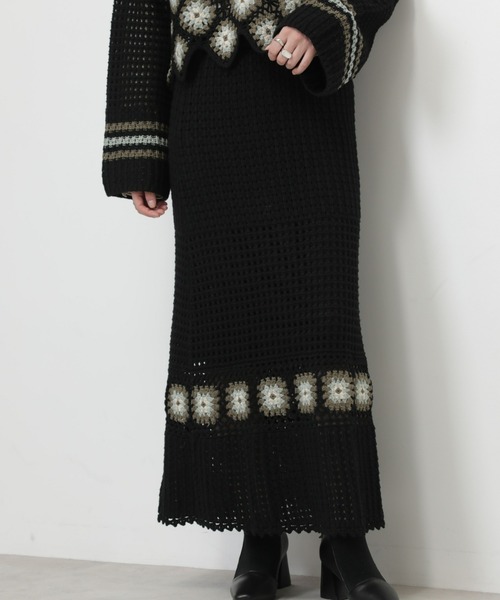 ROSE BUD（ローズバッド）の「クロシェスカート（スカート・レディース・ブラック/ブルー・ONE SIZE）」の21枚目の写真