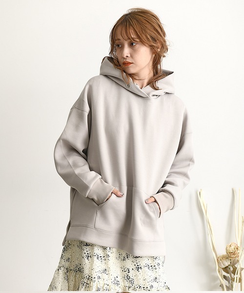 Dita(ディータ)の「21AW ビッグフードダンボールニットパーカー(パーカー・レディース・ブラック/スモークグレー/チャコール・FREE)」の14枚目の写真