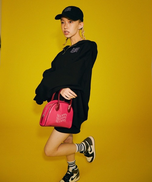 WHO'S WHO gallery（フーズフーギャラリー）の「【SLOPPY/スロッピー】裏毛ジップパーカ（パーカー・レディース・オートミール/グリーン/ブラウン/サックスブルー/ブラック・FREE）」の19枚目の写真