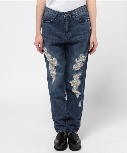 WHO'S WHO gallery（フーズフーギャラリー）の「クラッシュデニムスキニー（デニムパンツ・レディース・ブルー・MEDIUM/SMALL）」の2枚目の写真