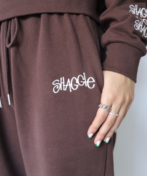 SHAGGIE(シャギー)の「SHAGGIE裏起毛オーバースウェットジョガーパンツ(スウェットパンツ・レディース・ホワイト/ブラック/ブラウン/グレー・FREE)」の17枚目の写真