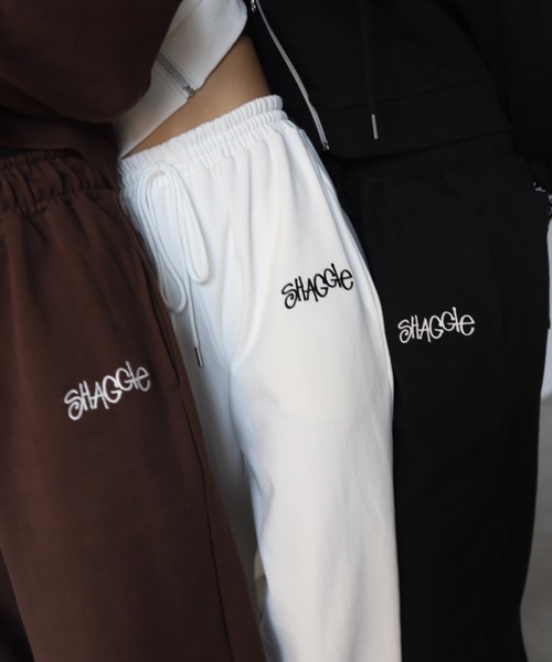 SHAGGIE(シャギー)の「SHAGGIE裏起毛オーバースウェットジョガーパンツ(スウェットパンツ・レディース・ホワイト/ブラック/ブラウン/グレー・FREE)」の10枚目の写真