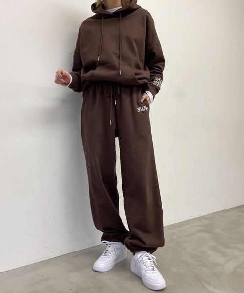 SHAGGIE(シャギー)の「SHAGGIE裏起毛オーバースウェットジョガーパンツ(スウェットパンツ・レディース・ホワイト/ブラック/ブラウン/グレー・FREE)」の20枚目の写真