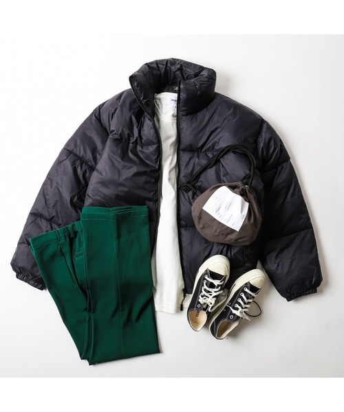 ZIP FIVE（ジップファイブ）の「【ZIP FIVE】 オーバーサイズ ナイロン 中綿 ファイバー エコダウン ジャケット / ペディン / ダウン ブルゾン / アウター（ダウンジャケット/コート・メンズ・ホワイト/ブラック/カーキ/クリーム/キャメル・SMALL/MEDIUM/LARGE/X-LARGE）」の7枚目の写真