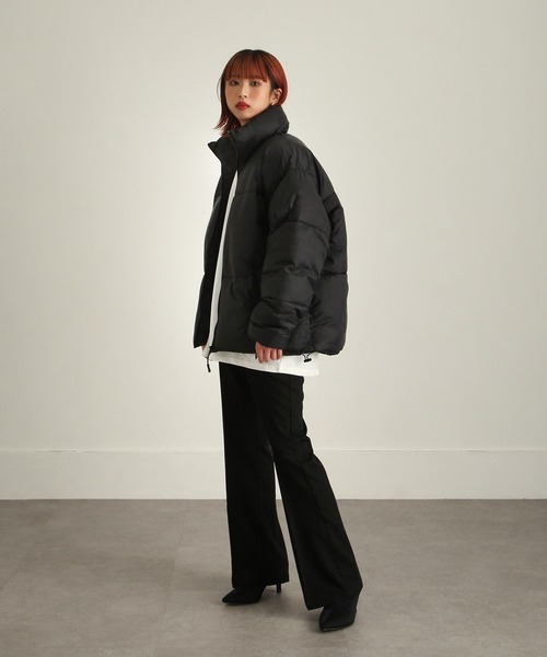 ZIP FIVE（ジップファイブ）の「【ZIP FIVE】 オーバーサイズ ナイロン 中綿 ファイバー エコダウン ジャケット / ペディン / ダウン ブルゾン / アウター（ダウンジャケット/コート・メンズ・ホワイト/ブラック/カーキ/クリーム/キャメル・SMALL/MEDIUM/LARGE/X-LARGE）」の19枚目の写真