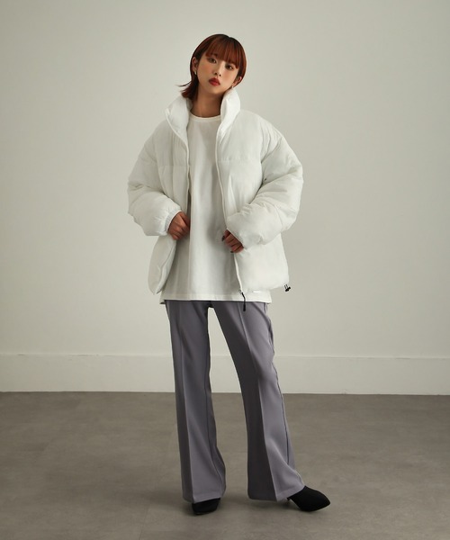 ZIP FIVE（ジップファイブ）の「【ZIP FIVE】 オーバーサイズ ナイロン 中綿 ファイバー エコダウン ジャケット / ペディン / ダウン ブルゾン / アウター（ダウンジャケット/コート・メンズ・ホワイト/ブラック/カーキ/クリーム/キャメル・SMALL/MEDIUM/LARGE/X-LARGE）」の15枚目の写真