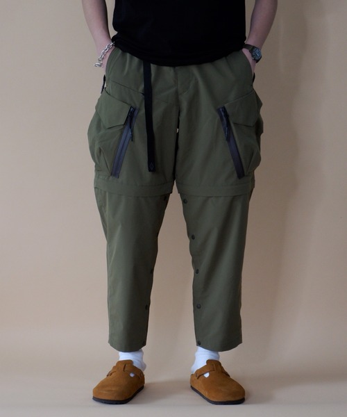 MANASTASH（マナスタッシュ）の「MANASTASH/マナスタッシュ　EXTRA MILE INFINITY PANTS エクストラマイルインフィニティパンツ 7126035（カーゴパンツ・メンズ・ブラック/オリーブ・MEDIUM/LARGE）」の2枚目の写真