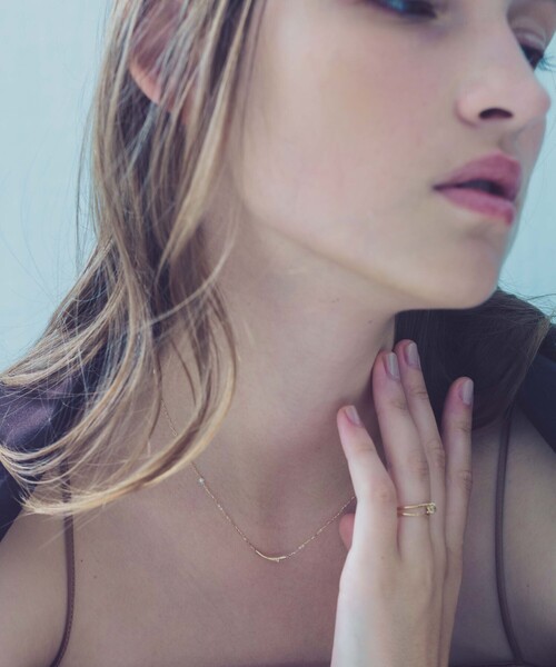 ete（エテ）の「冬限定 K10YG ハーティ パール/ブラウンダイヤモンド ネックレス（ネックレス・レディース・イエローゴールド・FREE）」の3枚目の写真