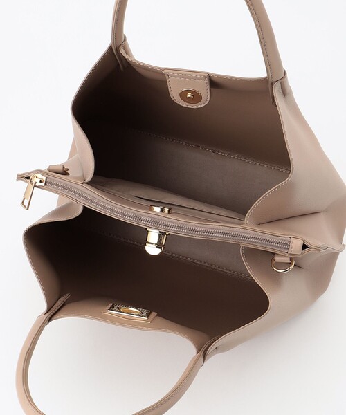 ANY SIS（エニィスィス）の「メタルポイントシンプリー トートバッグ（トートバッグ・レディース・ブラック系/ベージュ系/アイボリー系・2）」の14枚目の写真