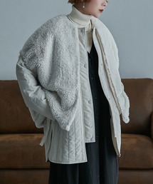 etoll. | 3way コクーンボアベスト ラインキルトブルゾン セット(ブルゾン)