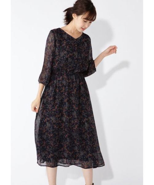 セール ブランド古着 7分袖ワンピース ワンピース Natural Beauty Basic ナチュラルビューティーベーシック のファッション通販 Zozoused