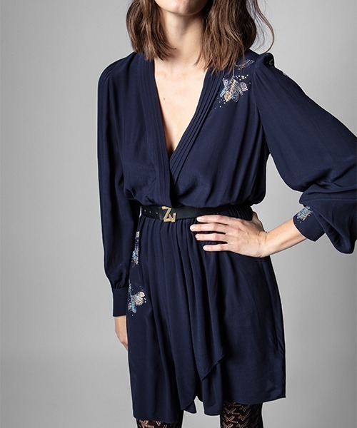ZADIG&VOLTAIRE(ザディグ エ ヴォルテール)の「REMEMBER STRASS(ワンピース・レディース・ネイビー・S/M/L/XS)」の2枚目の写真