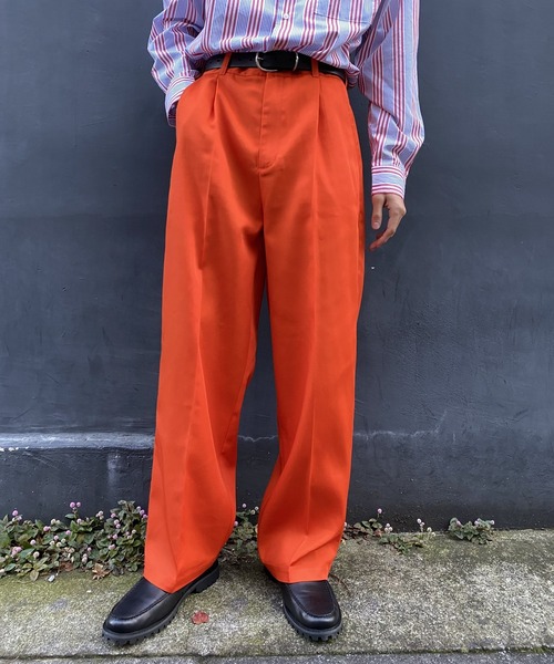 CIAOPANIC(チャオパニック)の「【ユニセックスで着用可能】センタープレスカラーチノワークパンツ(チノパンツ・メンズ・ホワイト/ブラック/グリーン/ブルー/オレンジ・SMALL/MEDIUM/LARGE)」の5枚目の写真