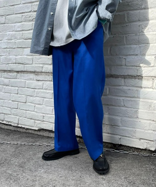 CIAOPANIC(チャオパニック)の「【ユニセックスで着用可能】センタープレスカラーチノワークパンツ(チノパンツ・メンズ・ホワイト/ブラック/グリーン/ブルー/オレンジ・SMALL/MEDIUM/LARGE)」の4枚目の写真