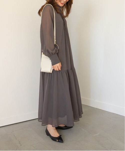 RANDA(ランダ)の「ニットトップスセットシフォンワンピース(ワンピース・レディース・ホワイト/ベージュ/ブラック・FREE)」の9枚目の写真