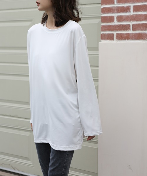 MAISON DE THERESE(メゾン ド テレーズ)の「サイドオープン 長袖ロングTシャツ(Tシャツ/カットソー・レディース・ブラック/ホワイト・X-LARGE/LARGE/MEDIUM)」の12枚目の写真