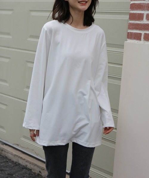 MAISON DE THERESE(メゾン ド テレーズ)の「サイドオープン 長袖ロングTシャツ(Tシャツ/カットソー・レディース・ブラック/ホワイト・X-LARGE/LARGE/MEDIUM)」の9枚目の写真