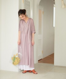 FREAK'S STORE（フリークスストア）の「▽【WEB限定】インド組紐スキッパーワンピース（ワンピース・パープル系）」