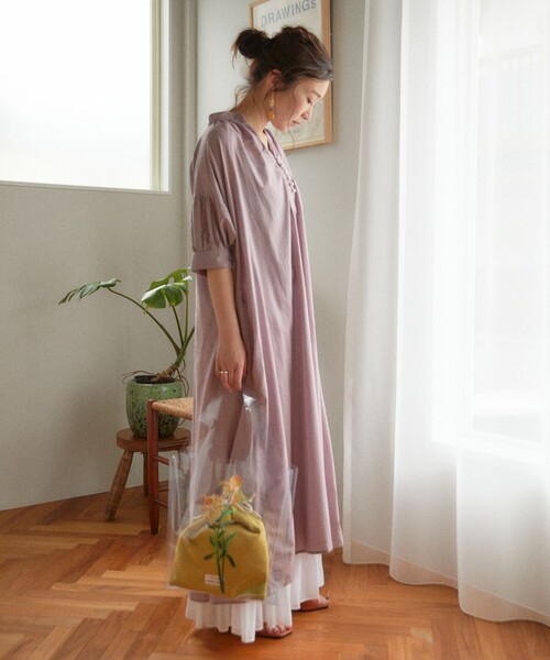 FREAK'S STORE(フリークスストア)の「▽【WEB限定】インド組紐スキッパーワンピース(ワンピース・レディース・ホワイト/ブラック/レモンイエロー/ブルーグリーン/ラベンダー・フリ-)」の9枚目の写真